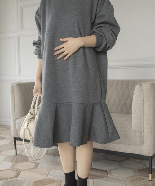 セール 裾フレア裏起毛ジャージワンピース ビッキー Vicky Magaseek