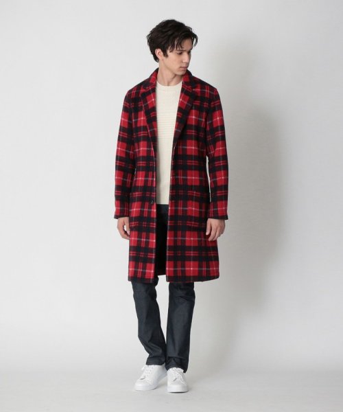 セール タータンチェック ガウンコート ラブレス メンズ Loveless Mens Magaseek