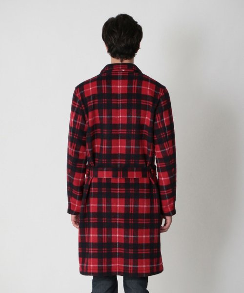 クーポン セール 60 Off タータンチェック ガウンコート ラブレス メンズ Loveless Mens Magaseek