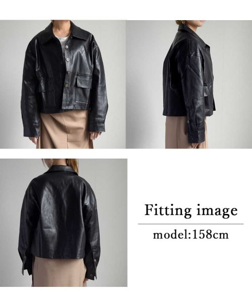 ARGO TOKYO(アルゴトウキョウ)/Fake leather short jacket 21082/img08