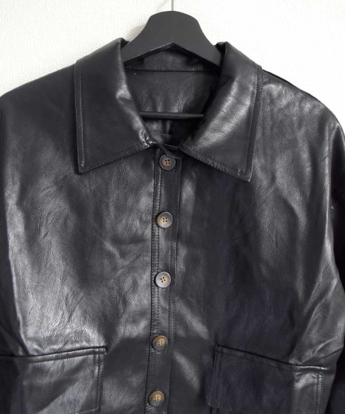 ARGO TOKYO(アルゴトウキョウ)/Fake leather short jacket 21082/img10