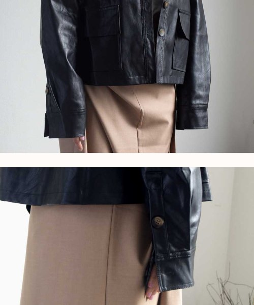 ARGO TOKYO(アルゴトウキョウ)/Fake leather short jacket 21082/img17