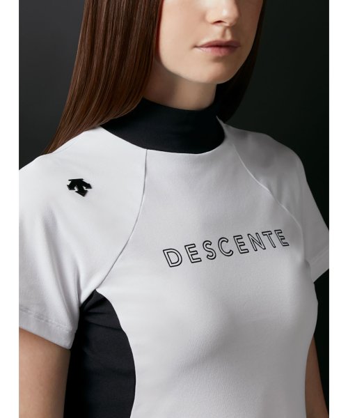 DESCENTE GOLF(デサントゴルフ)/ソロテックス鹿の子ロゴプリントモックネックシャツ 【UVケア】/img10