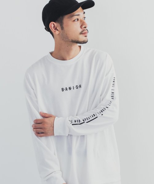 Rocky Monroe(ロッキーモンロー)/ロンT メンズ レディース Tシャツ カットソー 長袖 オーバーサイズ ビッグシルエット ルーズ 袖プリント バックプリント クルーネック 薔薇 ローズ 966/img03