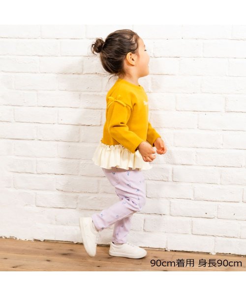 moujonjon(ムージョンジョン)/【子供服】 moujonjon (ムージョンジョン) 裾レースフリルロゴＴシャツ 80cm～140cm M52852/img08
