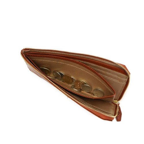 ダコタ 財布 Dakota 長財布 ペルラ 大容量 薄い スリム L字ファスナー 本革 小銭入れ付き 0030055 