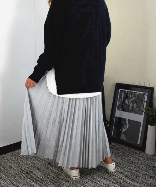 ARGO TOKYO(アルゴトウキョウ)/Fake suede pleats skirt　222033/img07