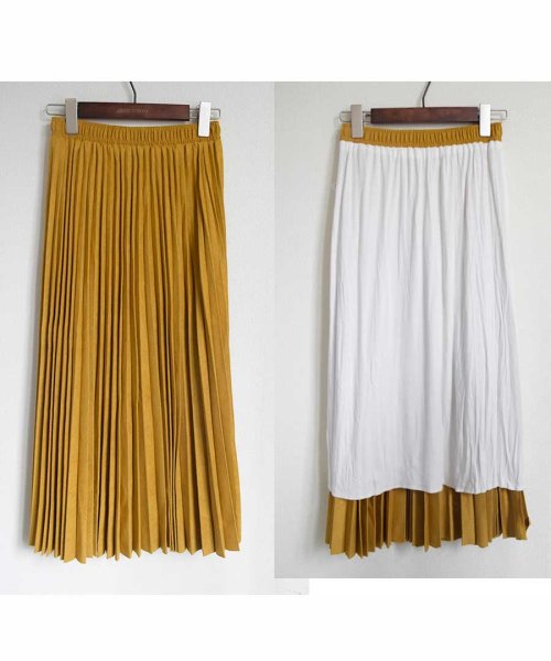 ARGO TOKYO(アルゴトウキョウ)/Fake suede pleats skirt　222033/img12