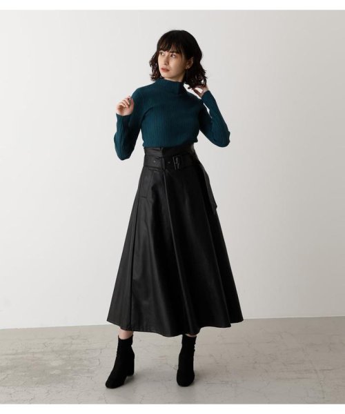 AZUL by moussy(アズールバイマウジー)/ECO LEATHER HI－WAIST SKIRT/img01