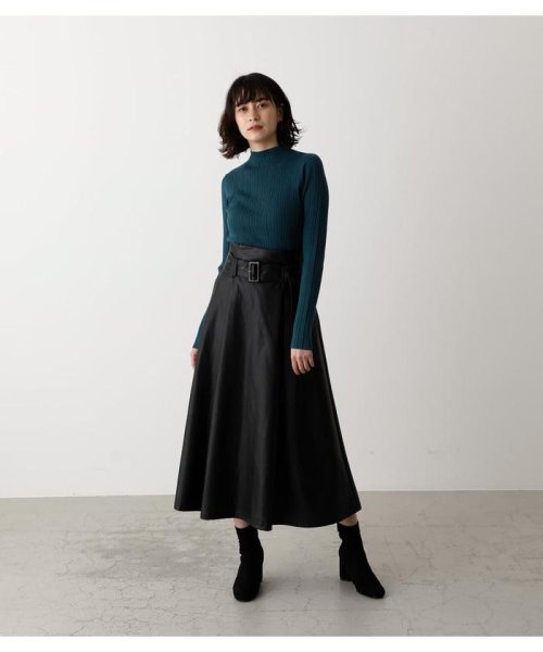 AZUL by moussy(アズールバイマウジー)/ECO LEATHER HI－WAIST SKIRT/img02