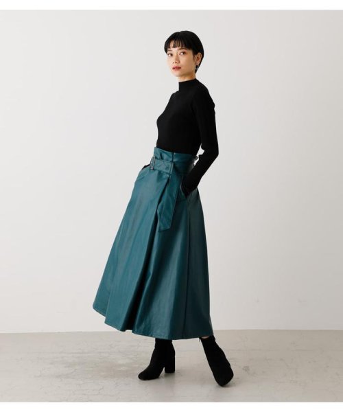 AZUL by moussy(アズールバイマウジー)/ECO LEATHER HI－WAIST SKIRT/img09