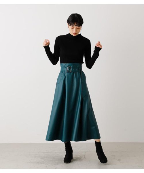 AZUL by moussy(アズールバイマウジー)/ECO LEATHER HI－WAIST SKIRT/img10