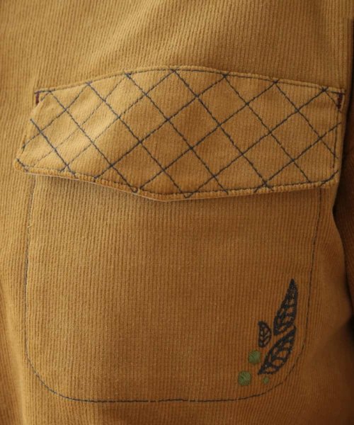 Jocomomola(ホコモモラ)/コーデュロイ刺繍ブラウスジャケット/img14