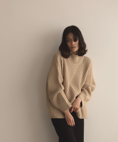 marjour(マージュール)/DIAGONAL LIB KNIT/img03