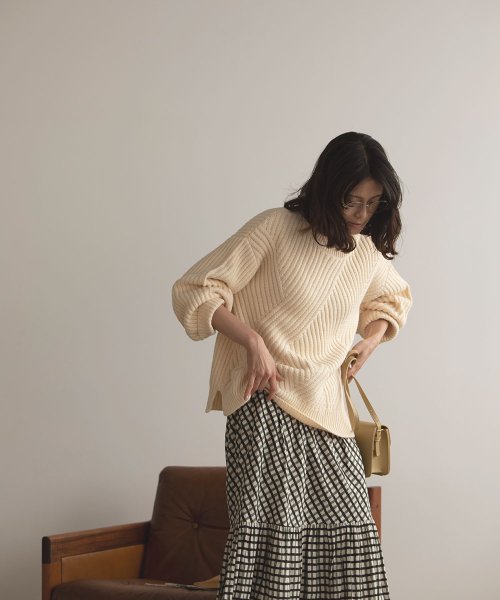 marjour(マージュール)/DIAGONAL LIB KNIT/img14