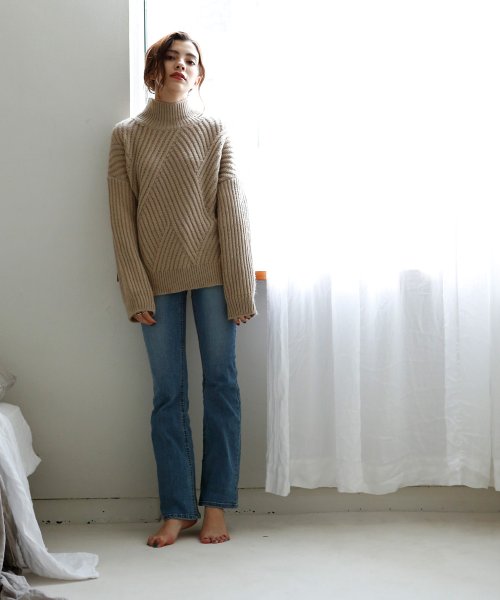 marjour(マージュール)/DIAGONAL LIB KNIT/img25