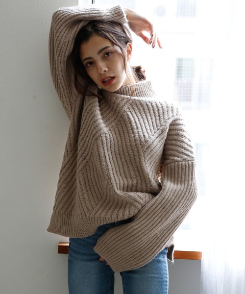 marjour(マージュール)/DIAGONAL LIB KNIT/img48