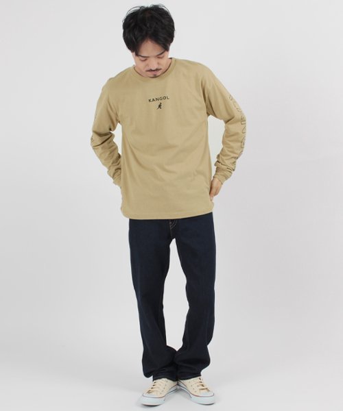 KANGOL(KANGOL)/【KANGOL】 カンゴール ソデロゴプリント ロングTシャツ ユニセックス/img02