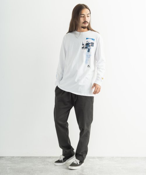 Rocky Monroe(ロッキーモンロー)/Mark Gonzales マークゴンザレス ロンT メンズ レディース Tシャツ カットソー 長袖 オーバーサイズ ドロップショルダー ビッグシルエット プリ/img03