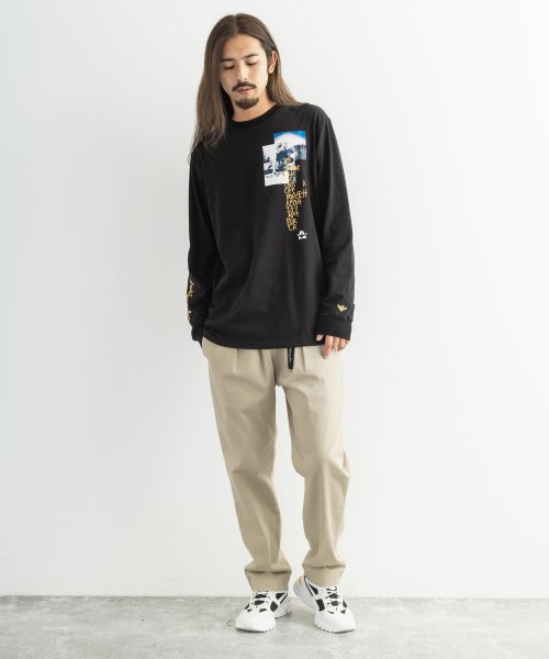 Rocky Monroe(ロッキーモンロー)/Mark Gonzales マークゴンザレス ロンT メンズ レディース Tシャツ カットソー 長袖 オーバーサイズ ドロップショルダー ビッグシルエット プリ/img09