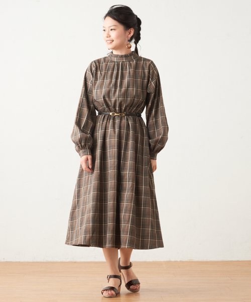 セール 先染めチェックプチハイワンピース オリーブデオリーブ Olive Des Olive Magaseek セール 先染めチェックプチハイワンピース オリーブデオリーブ Olive Des Olive Magaseek