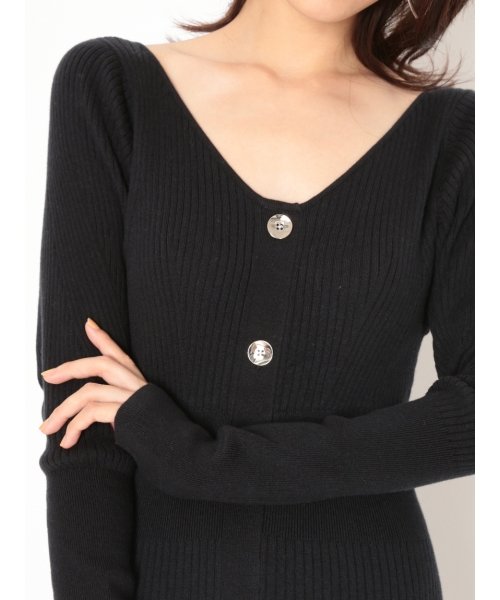 2wayフロントボタンニットワンピース スナイデル Snidel Magaseek