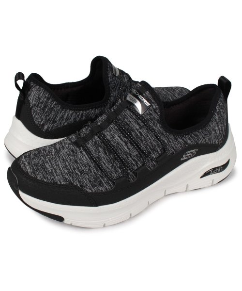 スケッチャーズ Skechers アーチ フィット スニーカー レディース Arch Fit Rainbow View ブラック 黒 スケッチャーズ Skechers Magaseek