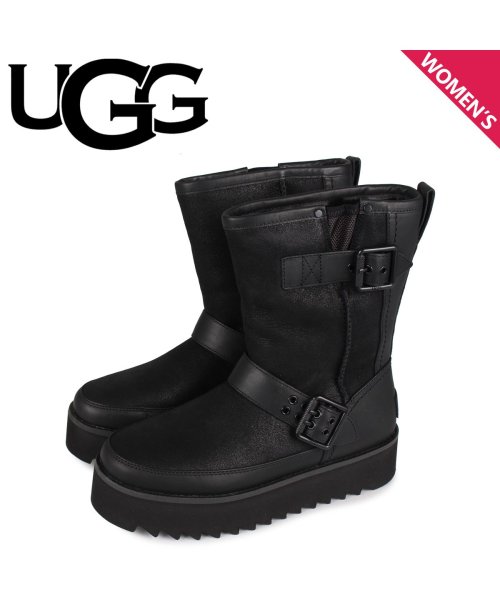 Ugg アグ クラシック リベル バイカー ショート ブーツ レディース Classic Rebel Biker Short ブラック 黒 アグ Ugg Magaseek