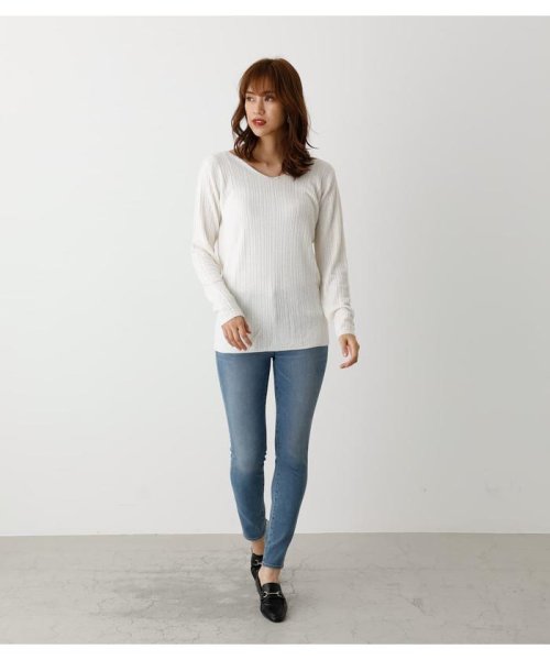 AZUL by moussy(アズールバイマウジー)/NUDIE 2WAY CABLE KNIT TOPS/img01