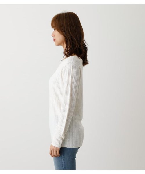 AZUL by moussy(アズールバイマウジー)/NUDIE 2WAY CABLE KNIT TOPS/img04