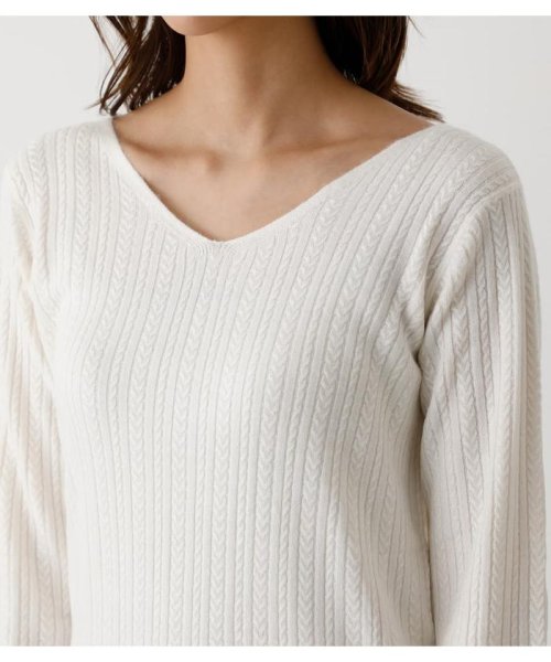 AZUL by moussy(アズールバイマウジー)/NUDIE 2WAY CABLE KNIT TOPS/img06