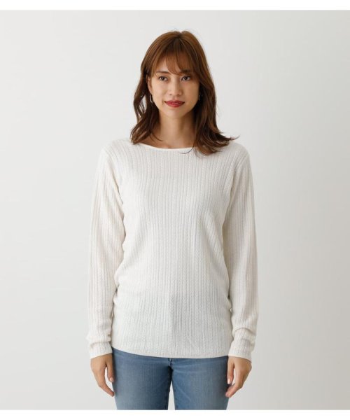 AZUL by moussy(アズールバイマウジー)/NUDIE 2WAY CABLE KNIT TOPS/img08