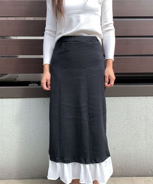 カジュアルスカート ロング 秋冬 タイトスカート 切り替え 着痩せ オシャレ カジュアルスカート ロング 秋冬 タイトスカート 切り替え 着痩せ オシャレ