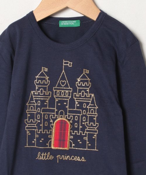 BENETTON (UNITED COLORS OF BENETTON GIRLS)(ユナイテッド　カラーズ　オブ　ベネトン　ガールズ)/プリントチェックTシャツ・カットソー/img10