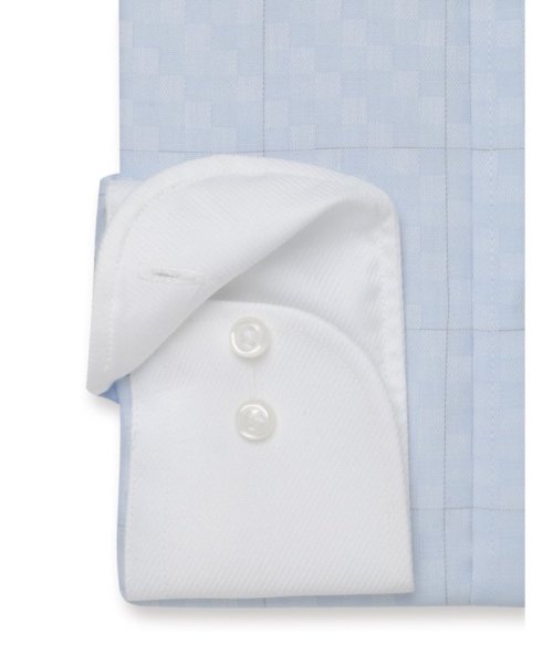 TAKA-Q(タカキュー)/綿100％ 形態安定レギュラーフィット ワイドカラー長袖シャツ/img02