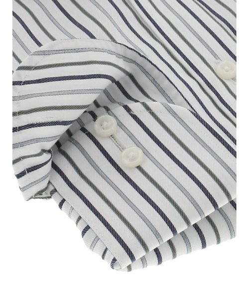 TAKA-Q(タカキュー)/綿100％ 形態安定スリムフィット ワイドカラー長袖シャツ/img02