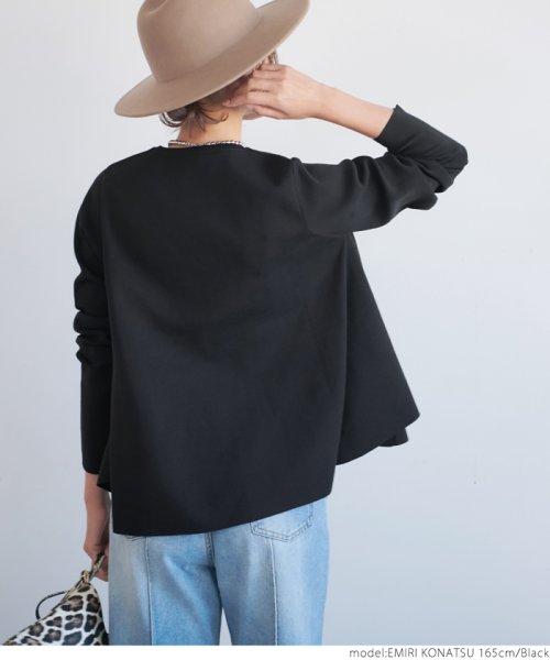 ハリ感 Aラインニットトップス コカ Coca Magaseek