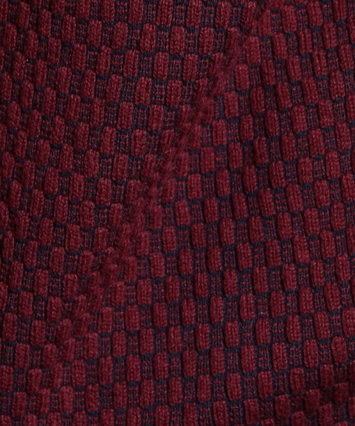 ジオメトリックジャカード スタンドニットブルゾン 