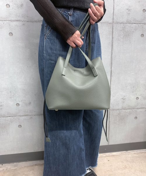 UNGRID bag(アングリッド　バッグ)/ライトグレインミディアム巾着トート（M)/img09