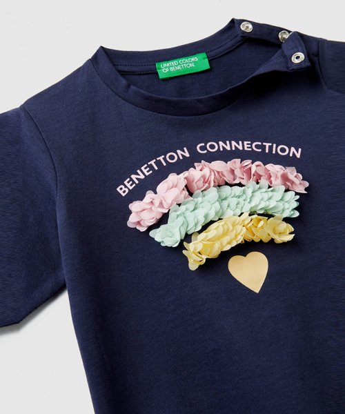 BENETTON (UNITED COLORS OF BENETTON GIRLS)(ユナイテッド　カラーズ　オブ　ベネトン　ガールズ)/フラワーモチーフロゴTシャツ・カットソー/img13