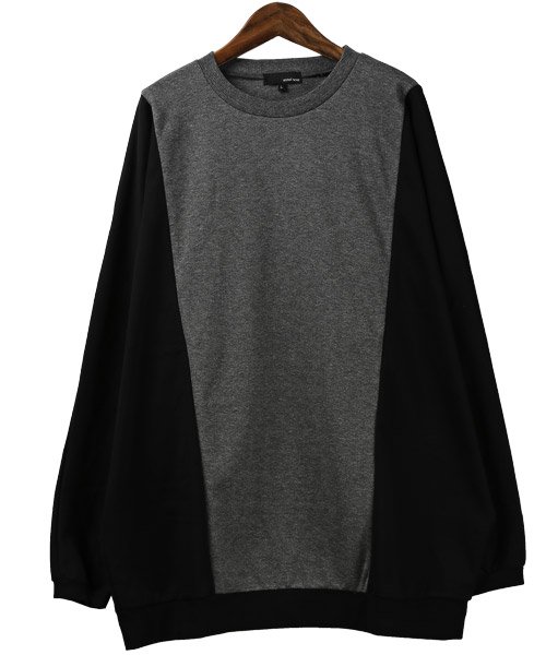 セール ポンチ配色切替ドルマンスリーブトレーナー トレーナー メンズ ビッグシルエット スウェット ドルマン ラグスタイル Luxstyle Magaseek