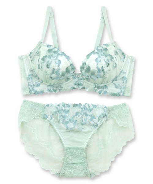 fran de lingerie(フランデランジェリー)/華あり刺繍のノンワイヤー しっかり盛れるノンワイヤー 「スタイルアップワイヤレスビターセクシー ペアブラジャー（ワイヤー有り）」 ブラジャーショーツセット/img15