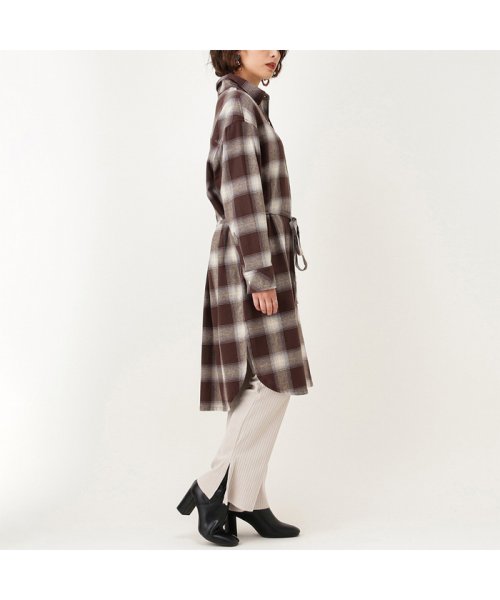 Navy ネイビー コットンフランネルシャツワンピース Mh807 609 マックハウス レディース Mac House Women Magaseek