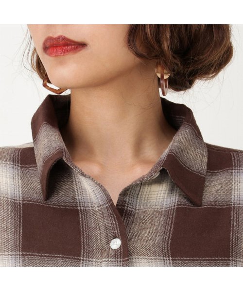 Navy ネイビー コットンフランネルシャツワンピース Mh807 609 マックハウス レディース Mac House Women Magaseek