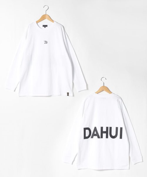 MARUKAWA(大きいサイズのマルカワ)/【Da Hui】ダフイ 大きいサイズ ミニロゴ刺繍 バックロゴプリント 長袖Tシャツ ロンT/img10