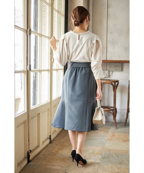 tocco closet luxe(トッコクローゼットリュクス)/ベッコウバックルベルト付きマーメイドスカート/img08