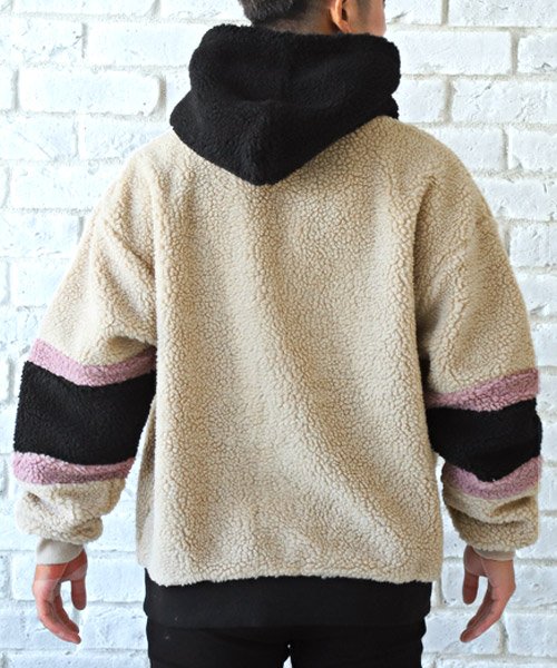 セール ボアbigプルパーカー パーカー メンズ ボア プルオーバー もこもこ あったか ラグスタイル Luxstyle Magaseek