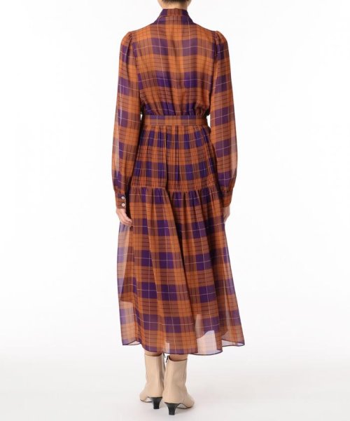 セール 60 Off ボウタイ付チェックプリントワンピース グレースコンチネンタル Grace Continental Magaseek