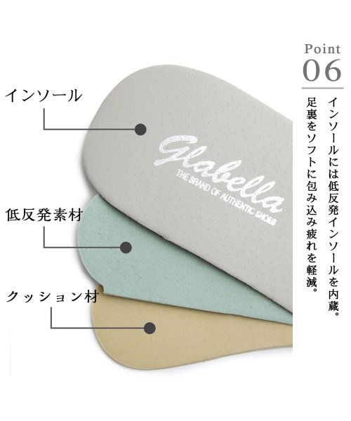 glabella(グラベラ)/glabella / グラベラ / フェイクレザー Uチップ スニーカー / ビジネススニーカー / 白スニーカー/img07