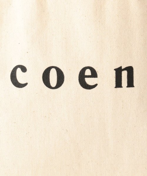 coen(coen)/【WEB限定】coenロゴトート巾着バッグ/img07